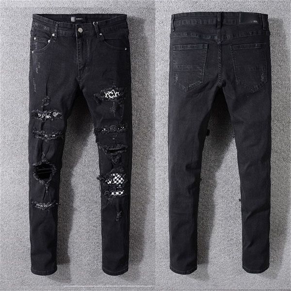 fashion men's jeans runway slim racer biker jeans #1138 hiphop skinny men denim ripped joggers pants male wrinkle jean trousers, Blue
fashion men's jeans runway slim racer biker jeans #1138 hiphop skinny men denim ripped joggers pants male wrinkle jean trousers, Blue