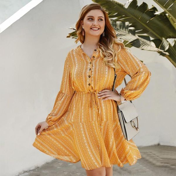 whzhm plus size 3xl 4xl yellw printed dress women sashes buttons round neck long sleeve party a-line printed dresses femme1, Black;gray
whzhm plus size 3xl 4xl yellw printed dress women sashes buttons round neck long sleeve party a-line printed dresses femme1, Black;gray