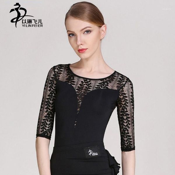 women latin dance leotard three quarter sleeve latin salsa dance standard costumes leotard lace fabric tango clothing1, Black;red 
women latin dance leotard three quarter sleeve latin salsa dance standard costumes leotard lace fabric tango clothing1, Black;red