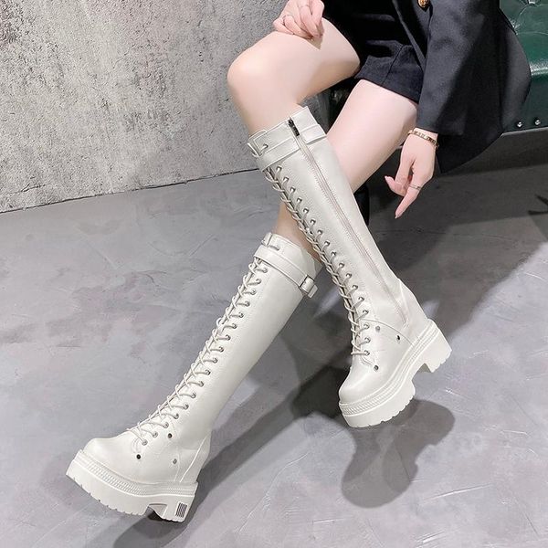 boots wedge knee high women shoes hidden heel metal buckle chunky motorcycle black beige
boots wedge knee high women shoes hidden heel metal buckle chunky motorcycle black beige