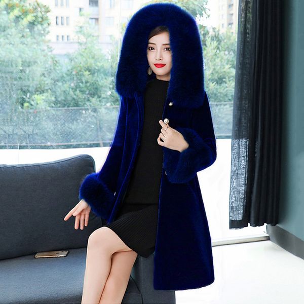 woman's 2021 new jacket young-looking looking fox-skin hoodie chenille fashionable coat 8b48, Black
woman's 2021 new jacket young-looking looking fox-skin hoodie chenille fashionable coat 8b48, Black
