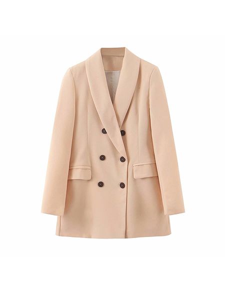 2021 new cute nude style double graceful long casual autumn blazer women's nrzn, White;black
2021 new cute nude style double graceful long casual autumn blazer women's nrzn, White;black