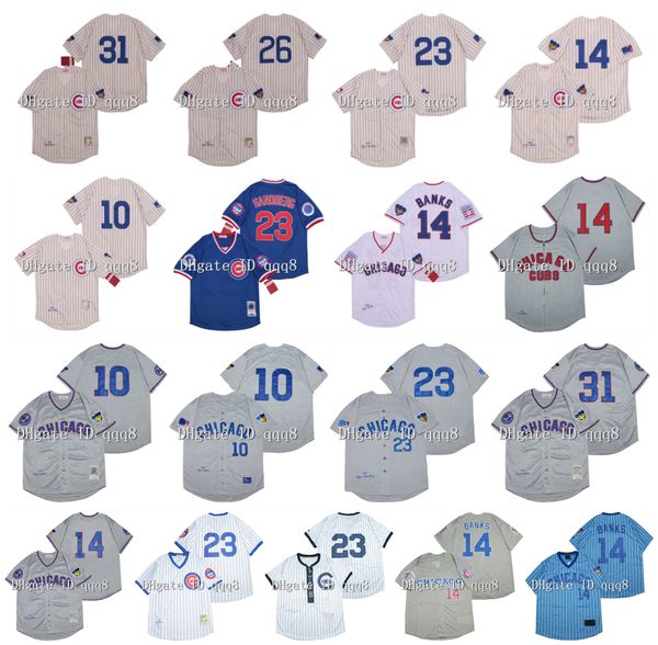 vintage 10 ron santo jersey 14 ernie banks 26 billy williams 23 ryne sandberg 31 fergie jenkins retro baseball jerseys, Blue;black
vintage 10 ron santo jersey 14 ernie banks 26 billy williams 23 ryne sandberg 31 fergie jenkins retro baseball jerseys, Blue;black