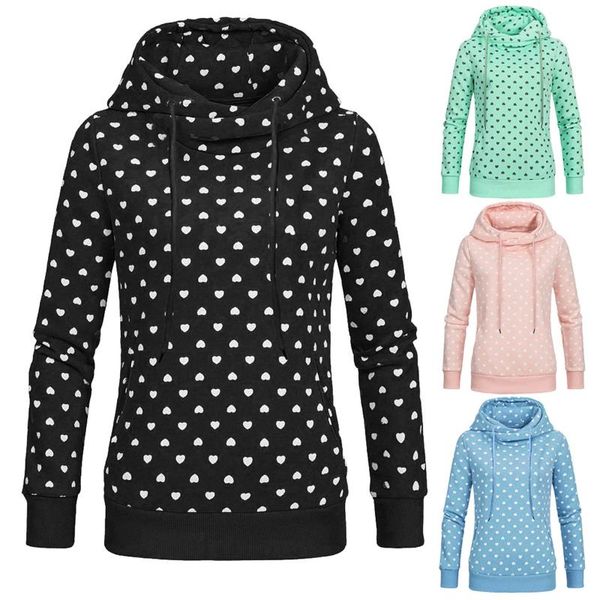 women's hoodies & sweatshirts clothing ladies hoodie sweatshirt casual polka dot printing contrast long sleeve sudaderas para mujer, Black
women's hoodies & sweatshirts clothing ladies hoodie sweatshirt casual polka dot printing contrast long sleeve sudaderas para mujer, Black