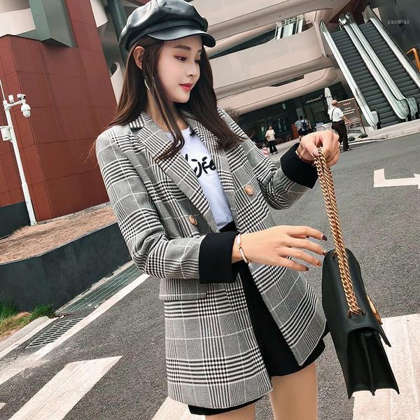 plaid office jacket fashion gray women long blazer casual wear long sleeve coat lady with pocket plus size1, White;black
plaid office jacket fashion gray women long blazer casual wear long sleeve coat lady with pocket plus size1, White;black