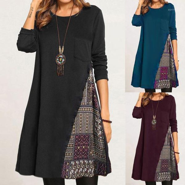 women dress boho print color block shirt round neckline shift long sleeve pocket dress new fashion street kobieta sukienka1, Black;gray
women dress boho print color block shirt round neckline shift long sleeve pocket dress new fashion street kobieta sukienka1, Black;gray