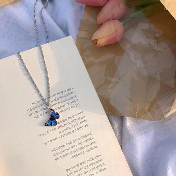 new fashion temperature control color change butterfly pendant necklace stainless steel chain necklaces for women jewelry gift1, Silver
new fashion temperature control color change butterfly pendant necklace stainless steel chain necklaces for women jewelry gift1, Silver