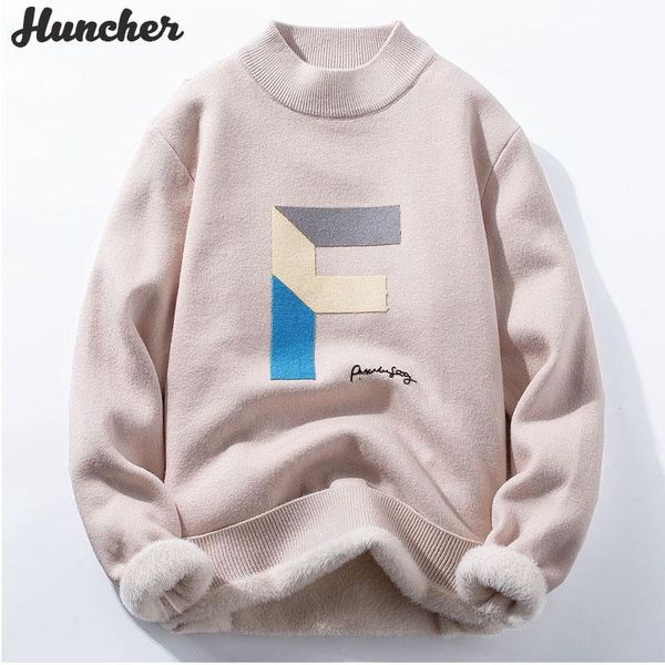 huncher men's turtleneck sweater men 2020 winter patchwork high collar jumper pullover sweaters knitted men beige sweater, White;black
huncher men's turtleneck sweater men 2020 winter patchwork high collar jumper pullover sweaters knitted men beige sweater, White;black