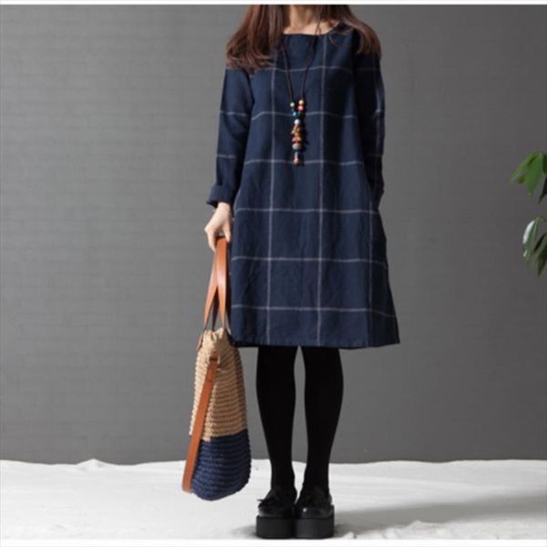 cotton linen dress women long sleeve cotton linen plus size dresses autumn knee length casual plaid shirt vestidos robe mujer, Black;gray
cotton linen dress women long sleeve cotton linen plus size dresses autumn knee length casual plaid shirt vestidos robe mujer, Black;gray