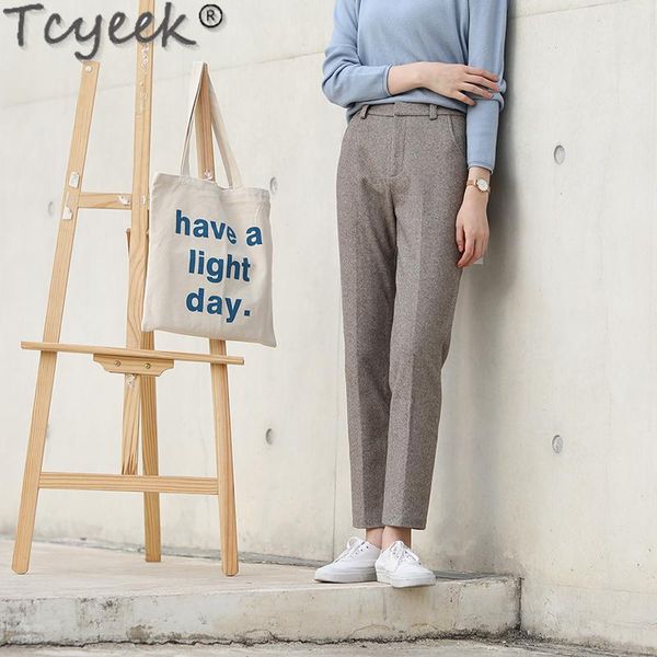 tcyeek fashion pants for women autumn winter 2020 warm trousers women straight ankle-length pants vetement femme 73, Black;white
tcyeek fashion pants for women autumn winter 2020 warm trousers women straight ankle-length pants vetement femme 73, Black;white