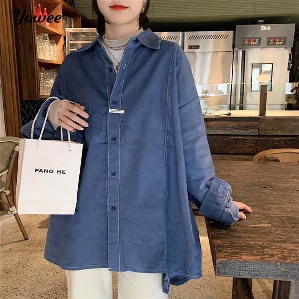 women's blouses & shirts cotton fashion shirt denim blouse tunic jeans long sleeve spring autumn streetwear, White
women's blouses & shirts cotton fashion shirt denim blouse tunic jeans long sleeve spring autumn streetwear, White