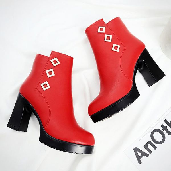 boots 2021 autumn and winter wild waterproof platform thick with high-heeled red booties 40-43 yards women's, Black
boots 2021 autumn and winter wild waterproof platform thick with high-heeled red booties 40-43 yards women's, Black