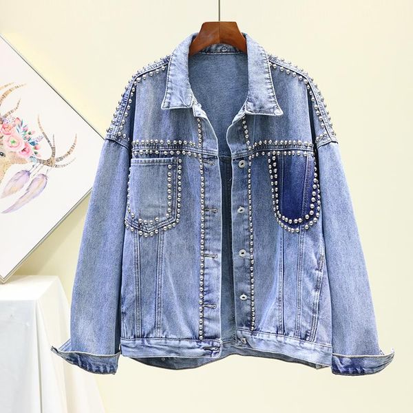 vintage women jacket 2020 autumn winter denim jackets washed blue rivet jeans coat turn-down collar outwear bomber jacket p818, Black;brown
vintage women jacket 2020 autumn winter denim jackets washed blue rivet jeans coat turn-down collar outwear bomber jacket p818, Black;brown