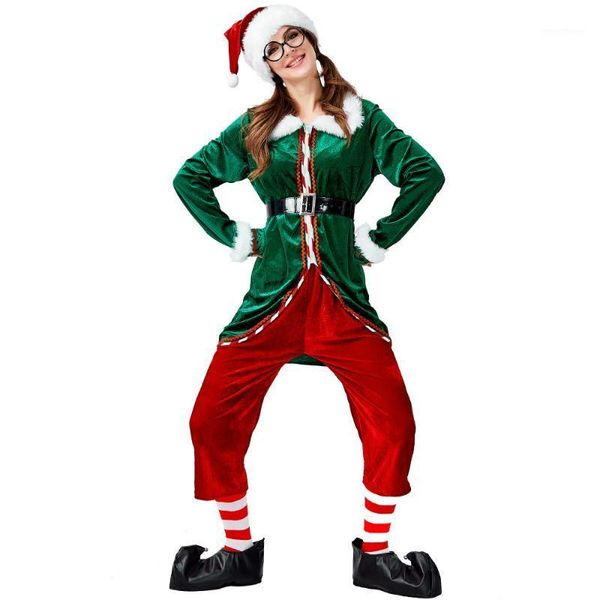 ladies christmas green santa claus costume elf clown happen new year fancy dress1, Silver
ladies christmas green santa claus costume elf clown happen new year fancy dress1, Silver