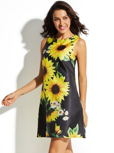 2021 the line dressed as sunflower summer floral printing boho beach black trips short sleeveless holiday women 5bq9, Black;gray
2021 the line dressed as sunflower summer floral printing boho beach black trips short sleeveless holiday women 5bq9, Black;gray