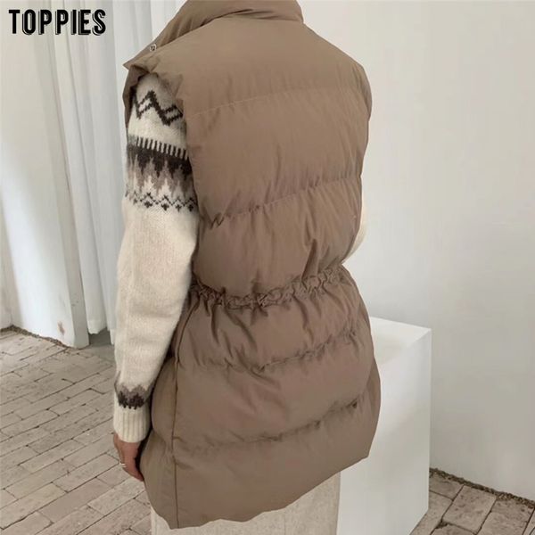 ies winter vest women sleeveless jacket coat thick warm parkas padded puffer jacket drawstring waist outwear 2020 lj201204, Black;white
ies winter vest women sleeveless jacket coat thick warm parkas padded puffer jacket drawstring waist outwear 2020 lj201204, Black;white