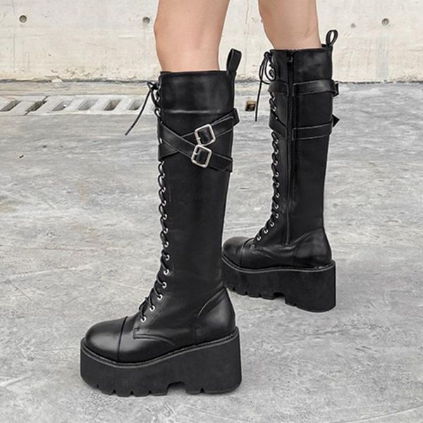 boots brand fashionable platform chunky heels winter shoes leisure shoelaces buckle motorcycles women1, Black
boots brand fashionable platform chunky heels winter shoes leisure shoelaces buckle motorcycles women1, Black