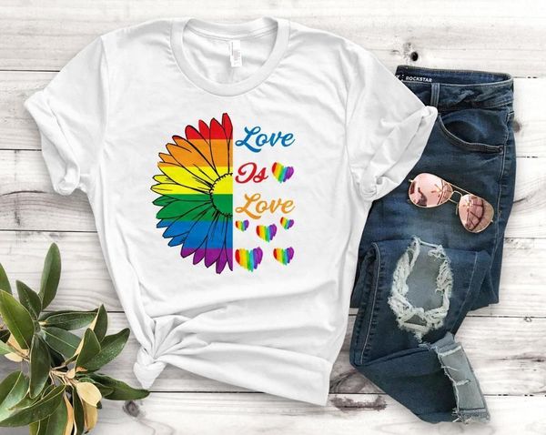 lgbt love is love sunflower print women tshirt cotton casual funny t shirt gift for lady yong girl tee pm-101, White
lgbt love is love sunflower print women tshirt cotton casual funny t shirt gift for lady yong girl tee pm-101, White