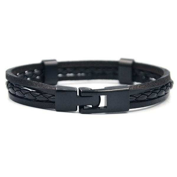 junwei men's, black woven release buckle leather bracelet simple style multi-layer leather rope men's bracelet zi jllega
junwei men's, black woven release buckle leather bracelet simple style multi-layer leather rope men's bracelet zi jllega