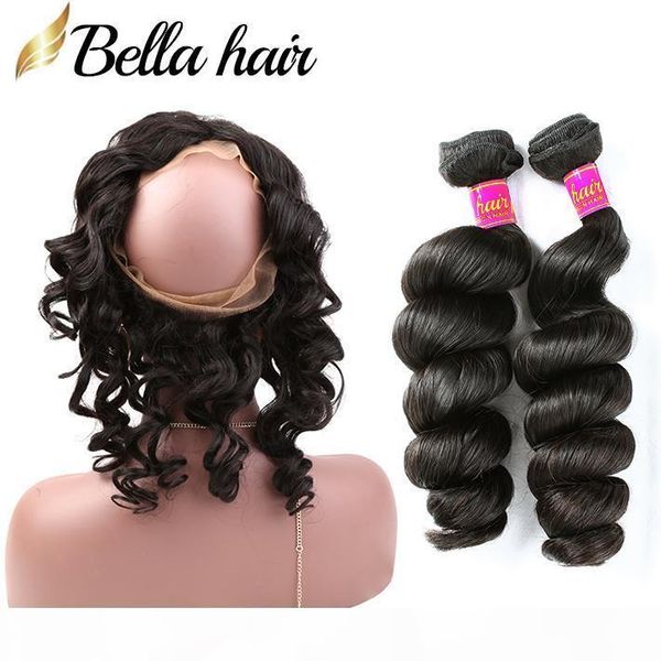 brazilian virgin hair bundles with 360 frontal loose wave human hair extensions natural color hair wefts and lace frontal 3pc bellahair, Black;brown
brazilian virgin hair bundles with 360 frontal loose wave human hair extensions natural color hair wefts and lace frontal 3pc bellahair, Black;brown
