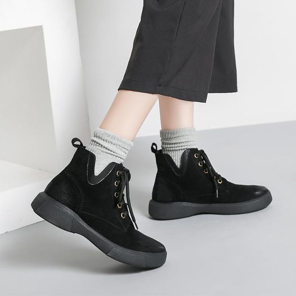boots spring women's shoes female ankle thick flat heels lace-up faux suede casual snow v opening 2 style lining, Black
boots spring women's shoes female ankle thick flat heels lace-up faux suede casual snow v opening 2 style lining, Black