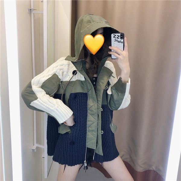 women's suits & blazers blue rain hooded jacket autumn and winter versatile, White;black
women's suits & blazers blue rain hooded jacket autumn and winter versatile, White;black