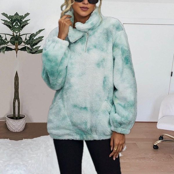 women sweatshirt autumn winter tie dye turn down collar long sleeve fleece warm pullovers female fashion thick sweatshirts, Black
women sweatshirt autumn winter tie dye turn down collar long sleeve fleece warm pullovers female fashion thick sweatshirts, Black