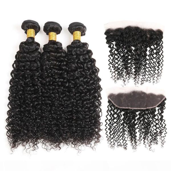 curly lace frontal closure 13*4 with 3 bundles peruvian kinky curly human hair extensions curly human hair weave bundles with frontal, Black;brown
curly lace frontal closure 13*4 with 3 bundles peruvian kinky curly human hair extensions curly human hair weave bundles with frontal, Black;brown