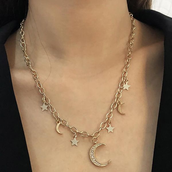 chains goth neck choker necklace for women cuban link star moon peadnt jewelry harajuku pendants, Silver
chains goth neck choker necklace for women cuban link star moon peadnt jewelry harajuku pendants, Silver