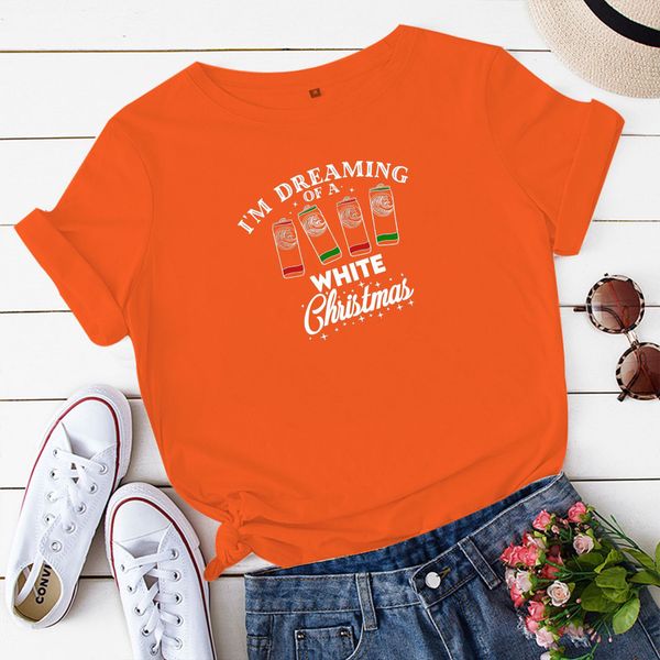 lh20282 latest christmas personality fashion all-match im dreaming bottle printing casual round neck short sleeve t-shirt, White
lh20282 latest christmas personality fashion all-match im dreaming bottle printing casual round neck short sleeve t-shirt, White