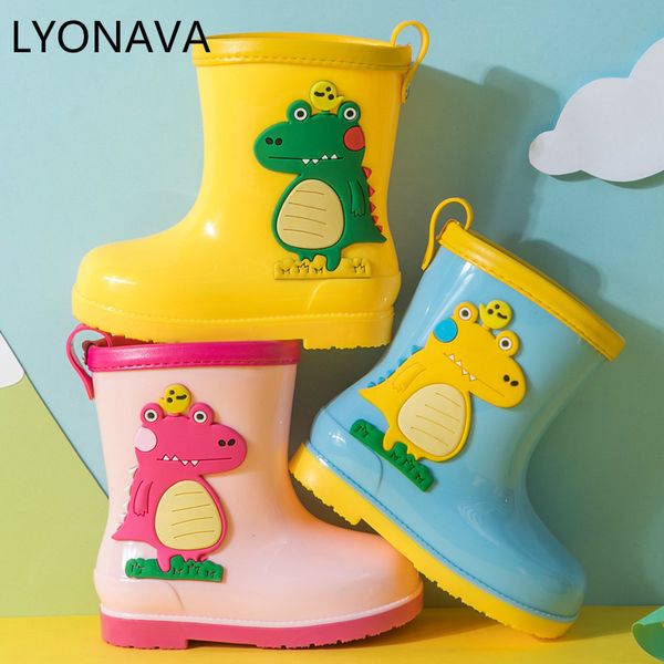 lyonava rain boots kids spring girl cute 3d dinosaur children' boys boot summer ankle pvc waterproof baby water shoes rainboots q1216, Black;grey
lyonava rain boots kids spring girl cute 3d dinosaur children' boys boot summer ankle pvc waterproof baby water shoes rainboots q1216, Black;grey