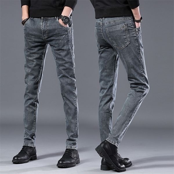 spring autumn new men jeans black classic fashion designer denim skinny jeans men's casual slim fit trousers 201111, Blue
spring autumn new men jeans black classic fashion designer denim skinny jeans men's casual slim fit trousers 201111, Blue
