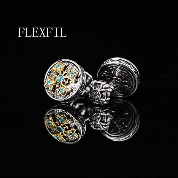flexfil luxury shirt cufflinks for men's brand cuff buttons cuff links gemelos round wedding abotoaduras jewelry 201124, Silver
flexfil luxury shirt cufflinks for men's brand cuff buttons cuff links gemelos round wedding abotoaduras jewelry 201124, Silver