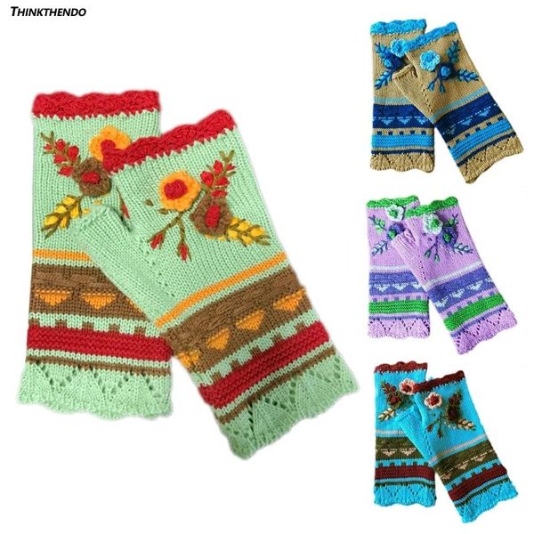 women texting fingerless winter gloves ethnic vintage multicolor striped crochet floral thumb hole mittens stretchy arm warmers, Blue;gray
women texting fingerless winter gloves ethnic vintage multicolor striped crochet floral thumb hole mittens stretchy arm warmers, Blue;gray