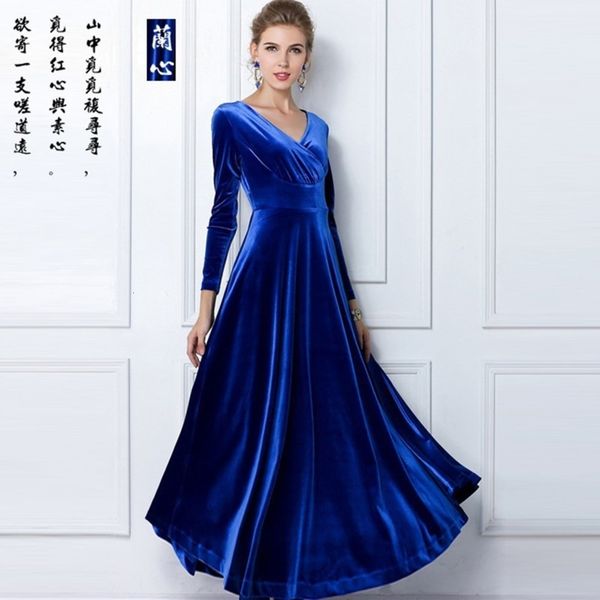 floor sleeve v-neck swing large women's long velvet dress, Black;gray
floor sleeve v-neck swing large women's long velvet dress, Black;gray