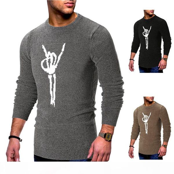 men's sweaters mens fashion designer sweaters o-neck skull hands printed long sleeved pullovers, White;black
men's sweaters mens fashion designer sweaters o-neck skull hands printed long sleeved pullovers, White;black