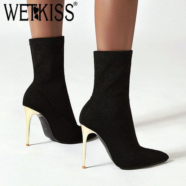 wetkiss leopard boots women high heels boot female ankle shoes ladies stretch party pointed toe shoes winter big size 48, Black
wetkiss leopard boots women high heels boot female ankle shoes ladies stretch party pointed toe shoes winter big size 48, Black