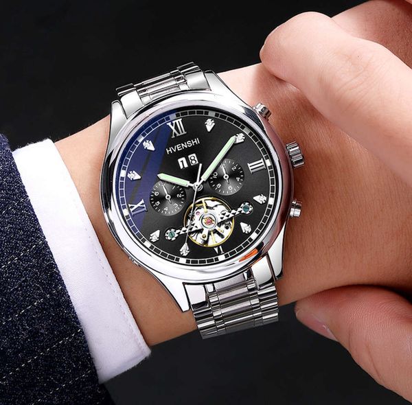 watch mechanical new multifunctional six pin calendar men's automatic mechanical watch, Slivery;brown
watch mechanical new multifunctional six pin calendar men's automatic mechanical watch, Slivery;brown