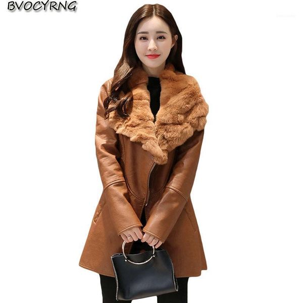 2020 autumn winter new leather female medium length plus velvet pu leather parka women high-end fashion slim large size jacket1, Black
2020 autumn winter new leather female medium length plus velvet pu leather parka women high-end fashion slim large size jacket1, Black