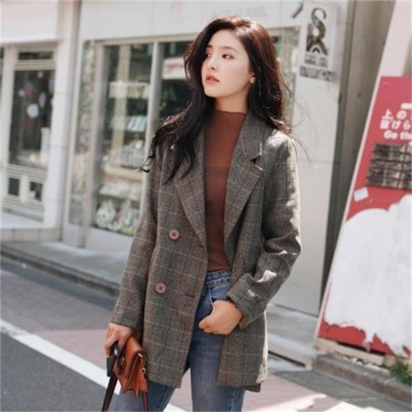 women's suits & blazers 2021 autumn korean version of the loose tide harajuku bf wind long retro plaid chic small suit jacket female fa, White;black
women's suits & blazers 2021 autumn korean version of the loose tide harajuku bf wind long retro plaid chic small suit jacket female fa, White;black