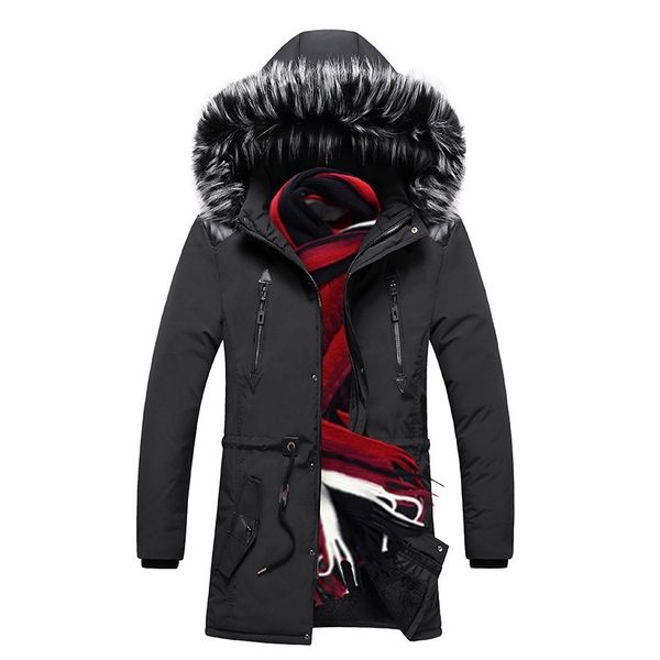 men thick parka coat men's winter warm hooded fur collar parkas male multi pocket parkas coat jaqueta masculina bomber 201203, Black
men thick parka coat men's winter warm hooded fur collar parkas male multi pocket parkas coat jaqueta masculina bomber 201203, Black