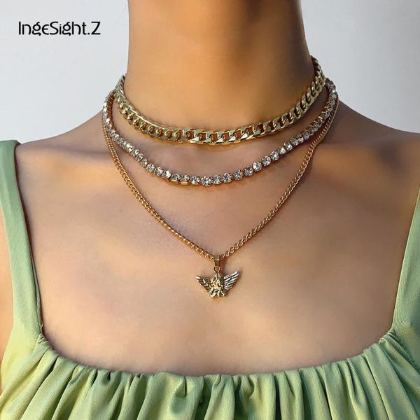 ingesight.z 3 шт. / установлен многослойный miami curb cuban chines chines choker choker ожерелье холюльня ангел кулон ожерелья женщины ювел, Silver
ingesight.z 3 шт. / установлен многослойный miami curb cuban chines chines choker choker ожерелье холюльня ангел кулон ожерелья женщины ювел, Silver