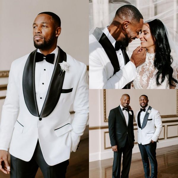 white handsome wedding groom tuxedos 2021 custom made mens business occasion suits fashion shawl lapel blazer pants tie set, Black;gray
white handsome wedding groom tuxedos 2021 custom made mens business occasion suits fashion shawl lapel blazer pants tie set, Black;gray