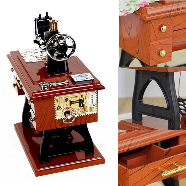 1pc vintage articles craft sewing machine music jewelry box as great gift antique musical storage carrying cases birthday holder, Pink;blue
1pc vintage articles craft sewing machine music jewelry box as great gift antique musical storage carrying cases birthday holder, Pink;blue