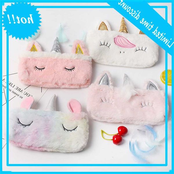 new unicorn girl rainbow stationery student cartoon plush pencil case for makeup bag
new unicorn girl rainbow stationery student cartoon plush pencil case for makeup bag