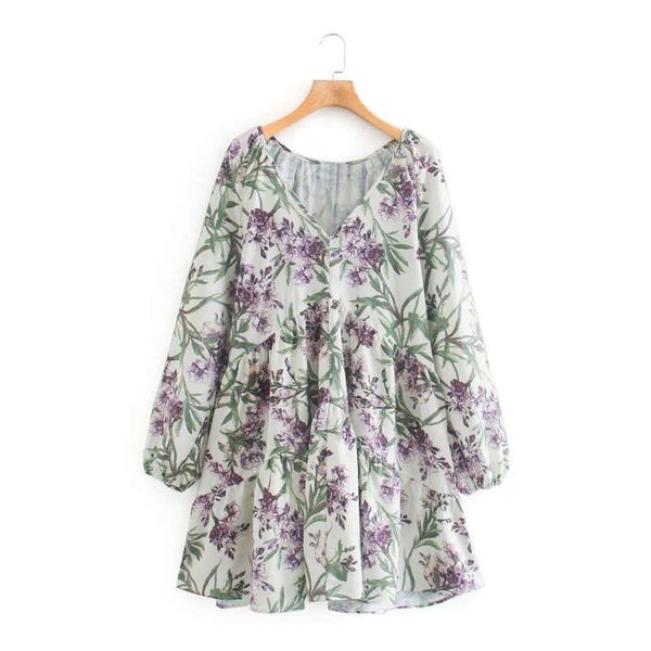 v-neck women's fashion 2020 summer new purple flower green leaf printed long sleeve dress y9698, Black;gray
v-neck women's fashion 2020 summer new purple flower green leaf printed long sleeve dress y9698, Black;gray