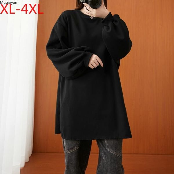 women's hoodies & sweatshirts plus size women winter 2021 cotton solid thickening pullover basic female loose clothes s3606, Black
women's hoodies & sweatshirts plus size women winter 2021 cotton solid thickening pullover basic female loose clothes s3606, Black