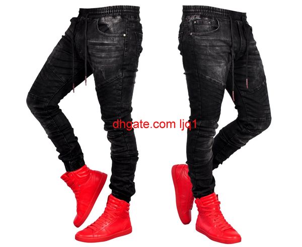 new men's black jeans new jogger fashion elastic waist jeans pants, Blue
new men's black jeans new jogger fashion elastic waist jeans pants, Blue