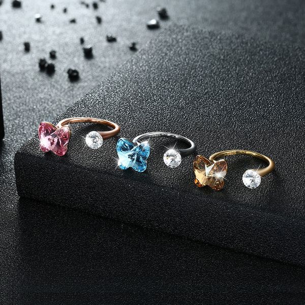 lycani uses swarovski element crystal jewelry, european and american classic sterling silver 925 butterfly open ring, marriage proposal, eng
lycani uses swarovski element crystal jewelry, european and american classic sterling silver 925 butterfly open ring, marriage proposal, eng