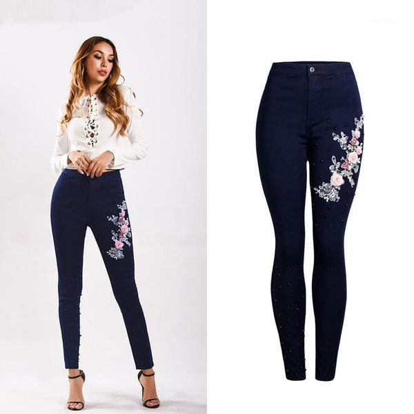 aphrodite home women jeans elastic washed jeans female slim high waist flower beading skinny pencil pants stretch denim pants1, Blue
aphrodite home women jeans elastic washed jeans female slim high waist flower beading skinny pencil pants stretch denim pants1, Blue